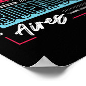 Buenos Aires Typografie Grafisch | Modern Argentin Poster (Hoek)