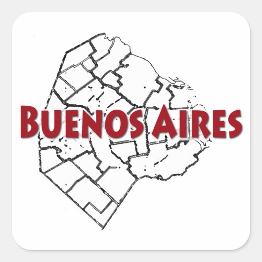 Buenos Aires Vierkante Sticker (Voorkant)