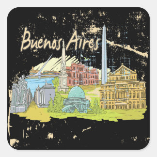 Buenos Aires Vierkante Sticker
