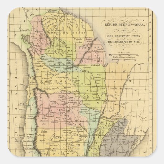 Buenos Aires Vierkante Sticker (Voorkant)