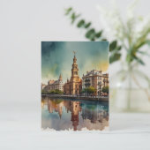 Buenos Aires waterverf kunst Briefkaart (Staand voorkant)