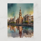 Buenos Aires waterverf kunst Briefkaart (Voorkant)