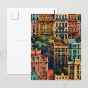 Buenos Aires waterverf kunst Briefkaart