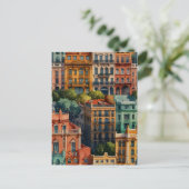 Buenos Aires waterverf kunst Briefkaart (Staand voorkant)