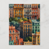 Buenos Aires waterverf kunst Briefkaart (Voorkant)