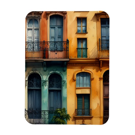 Buenos Aires waterverf kunst Magneet (Verticaal)