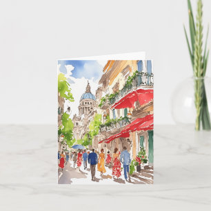 Buenos Aires Waterverf Stationery Kaart