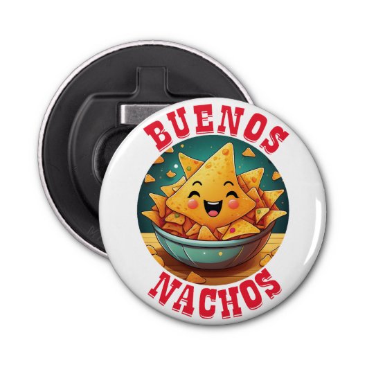 Buenos Nachos Button Flesopener (Voorkant)