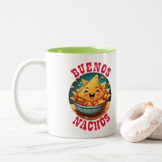 Buenos Nachos Tweekleurige Koffiemok (Met donut)
