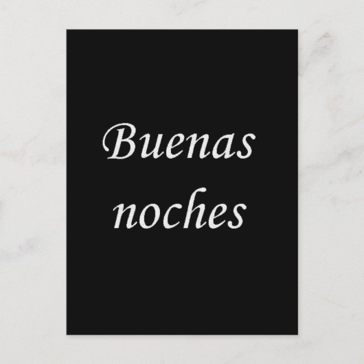 BUENOS NOCHES GOODNIGHT SPAANSE TAAL WISHEERT EX BRIEFKAART (Voorkant)
