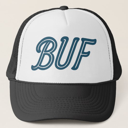 BUF Buffalo Airport Code – Buffalo NY Aviation Trucker Pet (Voorkant)