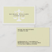 Bufete de abogados del abogado profesional simple visitekaartje (Voorkant / Achterkant)