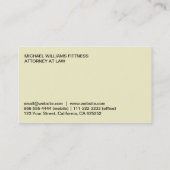 Bufete de abogados del abogado profesional simple visitekaartje (Achterkant)