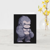 Buff Alpha Silverback Gorilla Ape Design Boxing Go Kaart (Gele Bloem)
