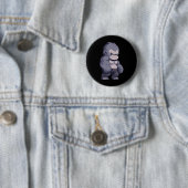 Buff Alpha Silverback Gorilla Ape Design Boxing Go Ronde Button 5,7 Cm (In situ)