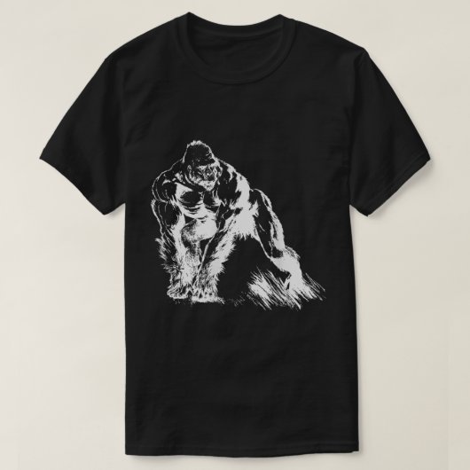 Buff Alpha Silverback Gorilla Art Design T-shirt (Design voorkant)