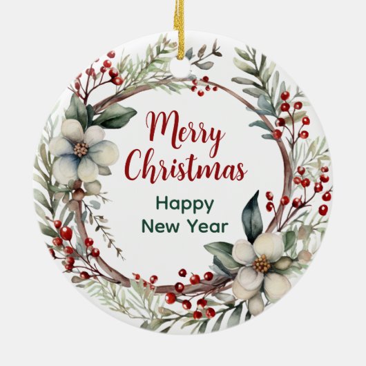 Buff Amerikaanse Cocker Spaniel Rustieke krans Keramisch Ornament (Achterkant)