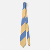 Buff and Sky Blue Bread Regimental Stripe Stropdas (Voorkant)