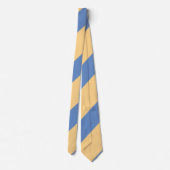 Buff and Sky Blue Bread Regimental Stripe Stropdas (Achterkant)