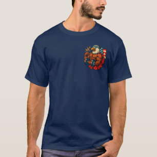 Buff Bald Eagle Patriottische kracht en vrijheid T-shirt