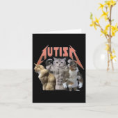 Buff Cats Autisme meme Kaart (Gele Bloem)