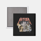 Buff Cats Autisme meme Magneet (Voorkant / Achterkant)