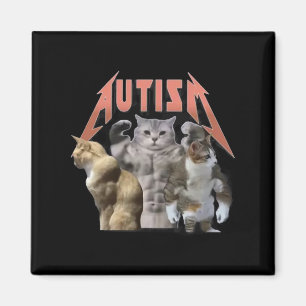 Buff Cats Autisme meme Magneet