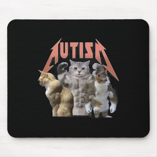 Buff Cats Autisme meme Muismat (Voorkant)