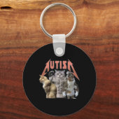 Buff Cats Autisme meme Sleutelhanger (Voorkant)