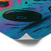 Buff Chicken Lifting Weights-Poster Poster (Hoek)