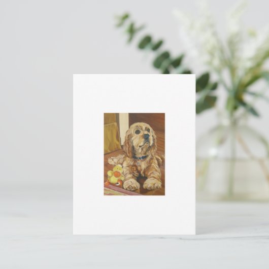 Buff Cocker Spaniel Briefkaart (Staand voorkant)