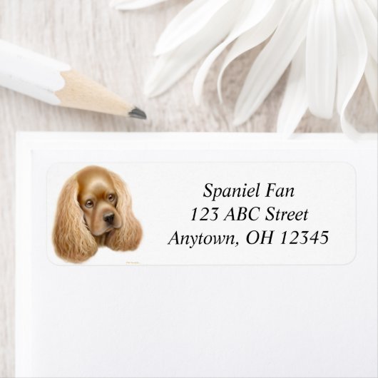 Buff Cocker Spaniel Label (Insitu)