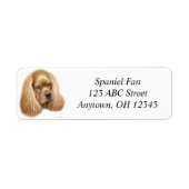 Buff Cocker Spaniel Label (Voorkant)