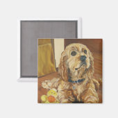 Buff Cocker Spaniel Magneet (Voorkant / Achterkant)