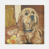 Buff Cocker Spaniel Magneet (Voorkant)