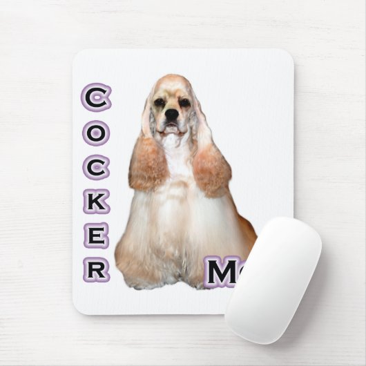 Buff Cocker Spaniel Moeder; Cocker Spaniel Moeder Muismat (Met muis)