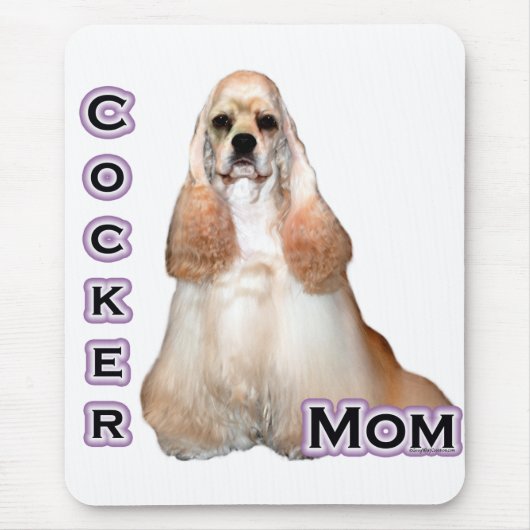 Buff Cocker Spaniel Moeder; Cocker Spaniel Moeder Muismat (Voorkant)