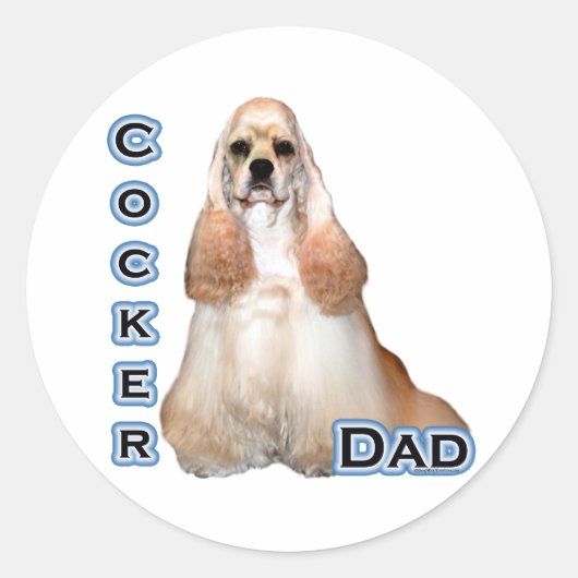Buff Cocker Spaniel Pap 4 - Sticker (Voorkant)
