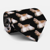 Buff cocker spaniel stropdas (Opgerold)