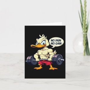  Buff Duck Geen pijn Geen Gain Gym Workout Winkelw Kaart