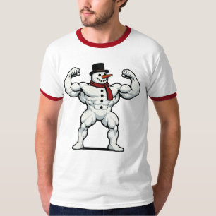 Buff/Fit sneeuwman Kerst/winter Tri-Blend T-shirt
