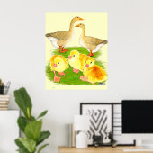 Buff Goose Family Poster (Thuiskantoor)