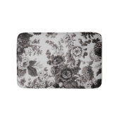 Buff Grey Taupe  Floral Toile Badmat (Voorkant)