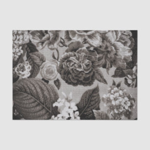 Buff Grey Taupe  Floral Toile No.1 Tissuepapier