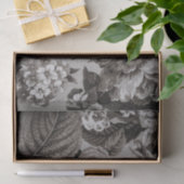 Buff Grey Taupe Floral Toile No.1 Tissuepapier (Geschenk)