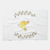 Buff Hen en Branches Kitchen Towel Theedoek (Horizontaal)