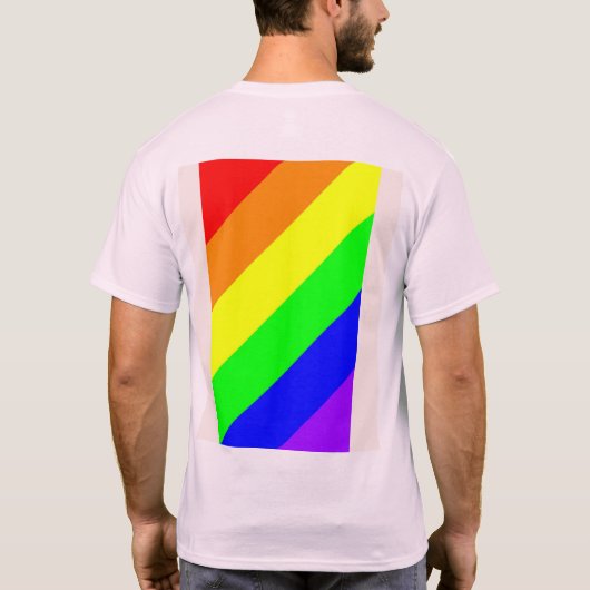 Buff LGBT Gay Pride Rainbow T-shirt (Achterkant)