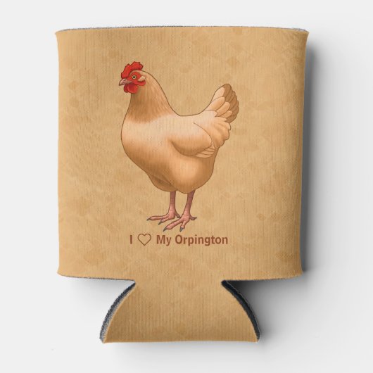 Buff Orpington Chicken Hen Blikjeskoeler (Voorkant)
