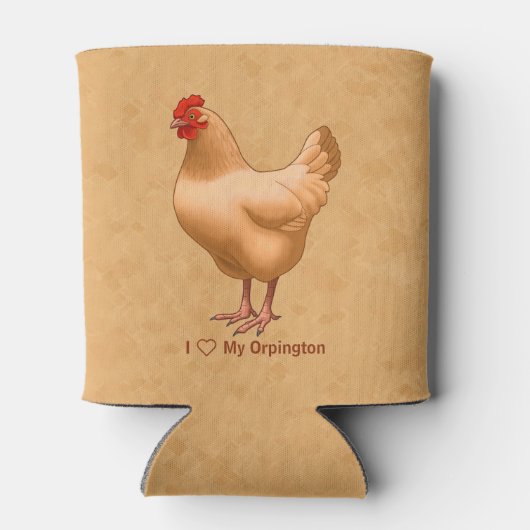 Buff Orpington Chicken Hen Blikjeskoeler (Achterkant)