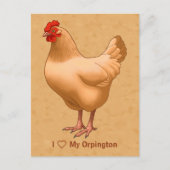 Buff Orpington Chicken Hen Briefkaart (Voorkant)